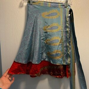 Darn good yarn sari wrap skirt